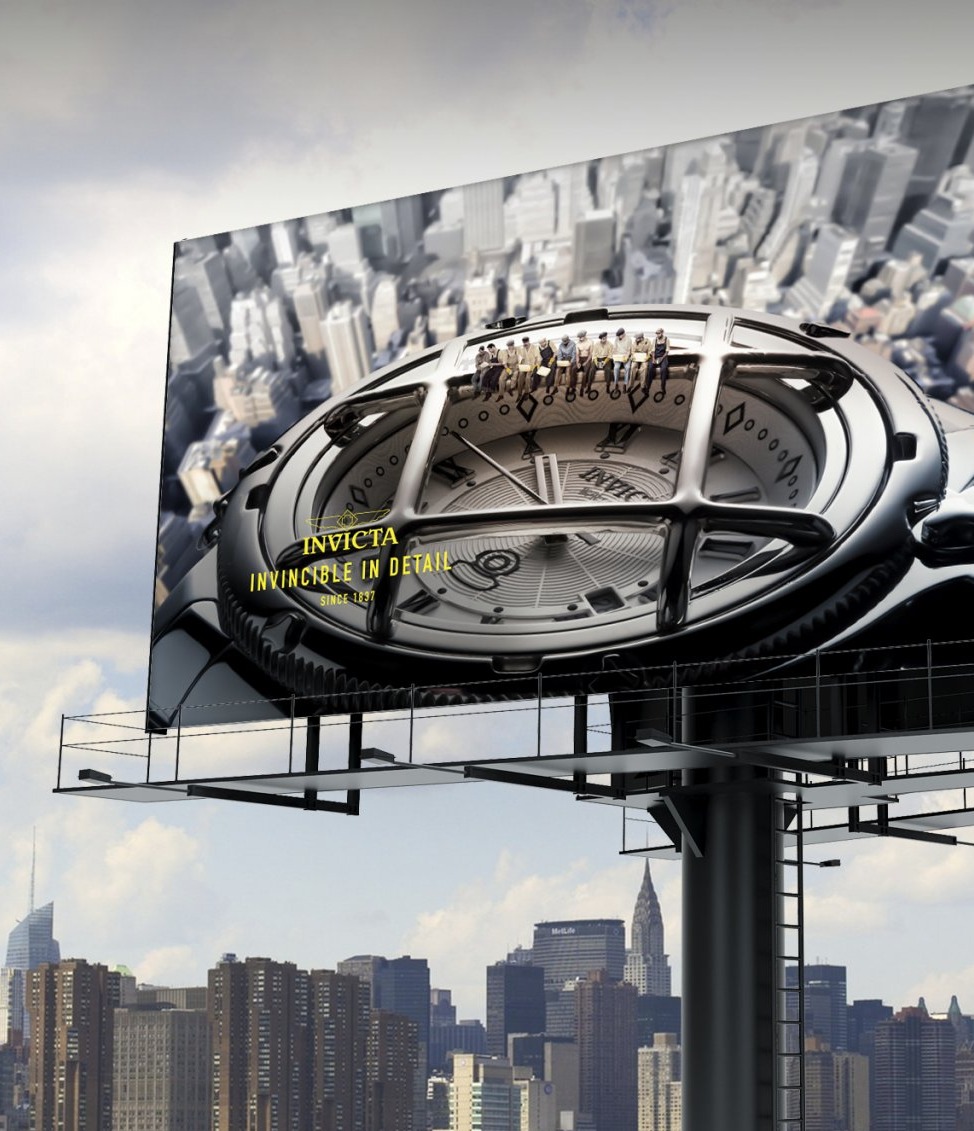 Billboard met Invicta Invincible in Detail beeld