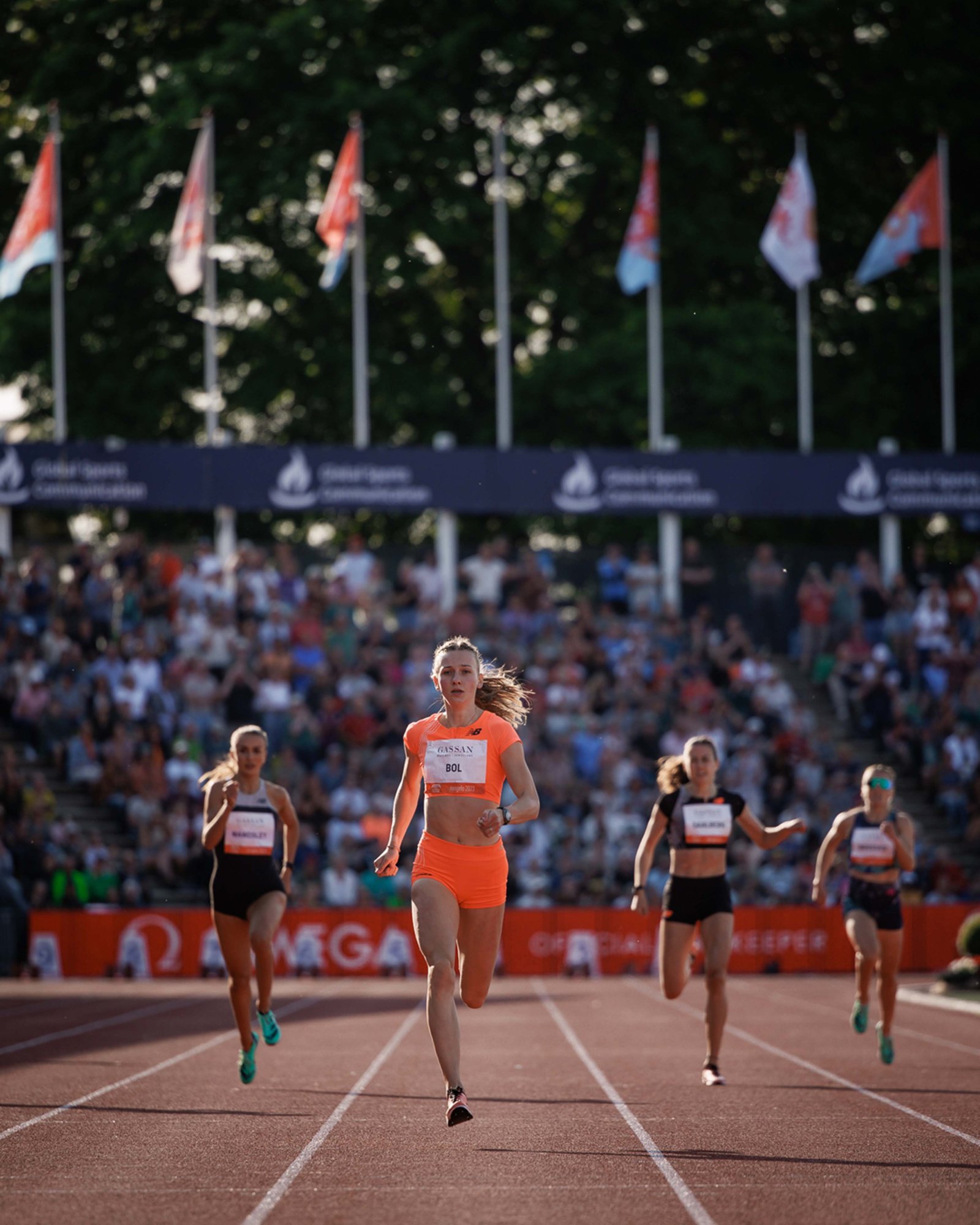 Femke Bol tijdens de FBK Games