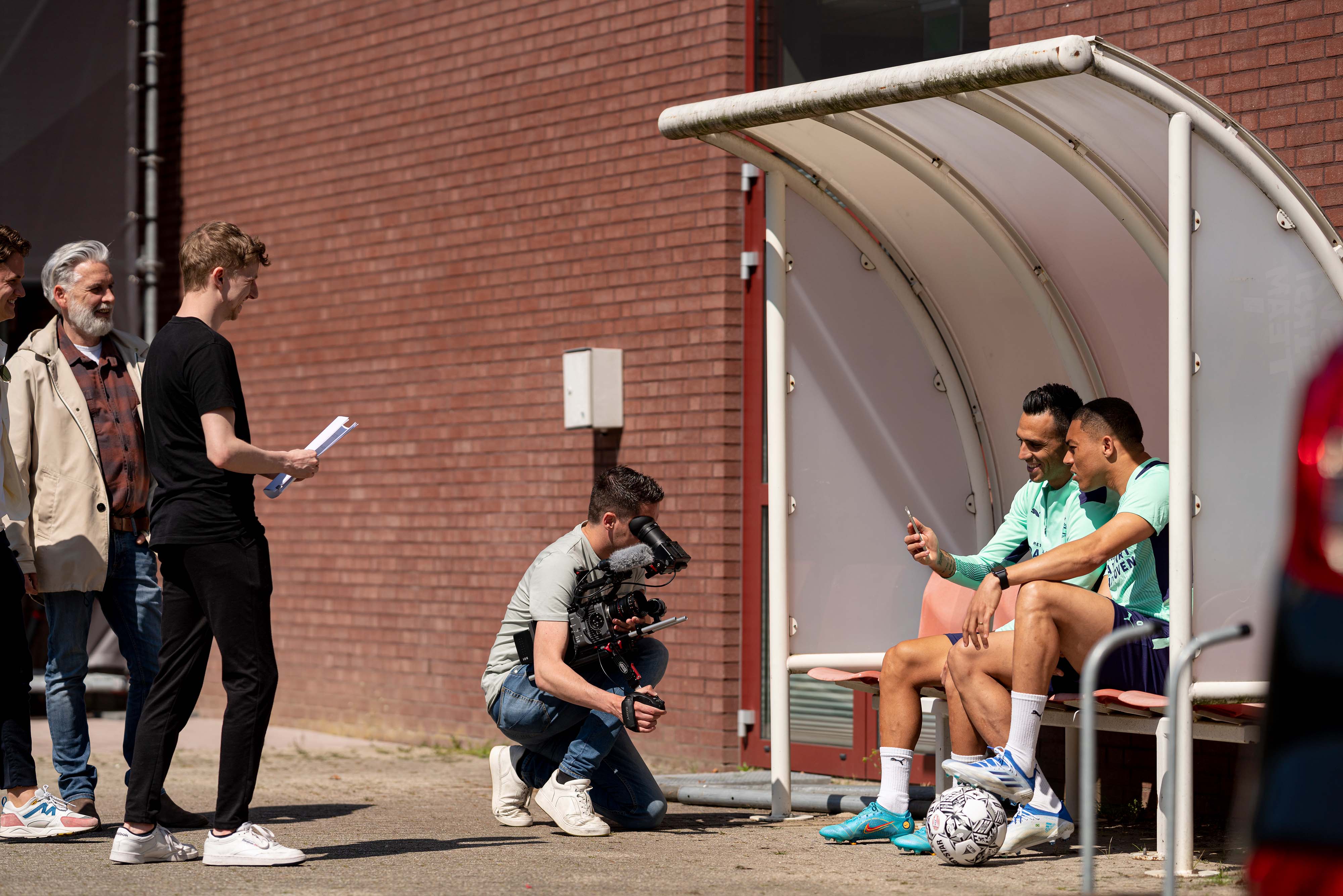 Capital Advertising behind the scenes tijdens contentdag PSV Anycoin Direct